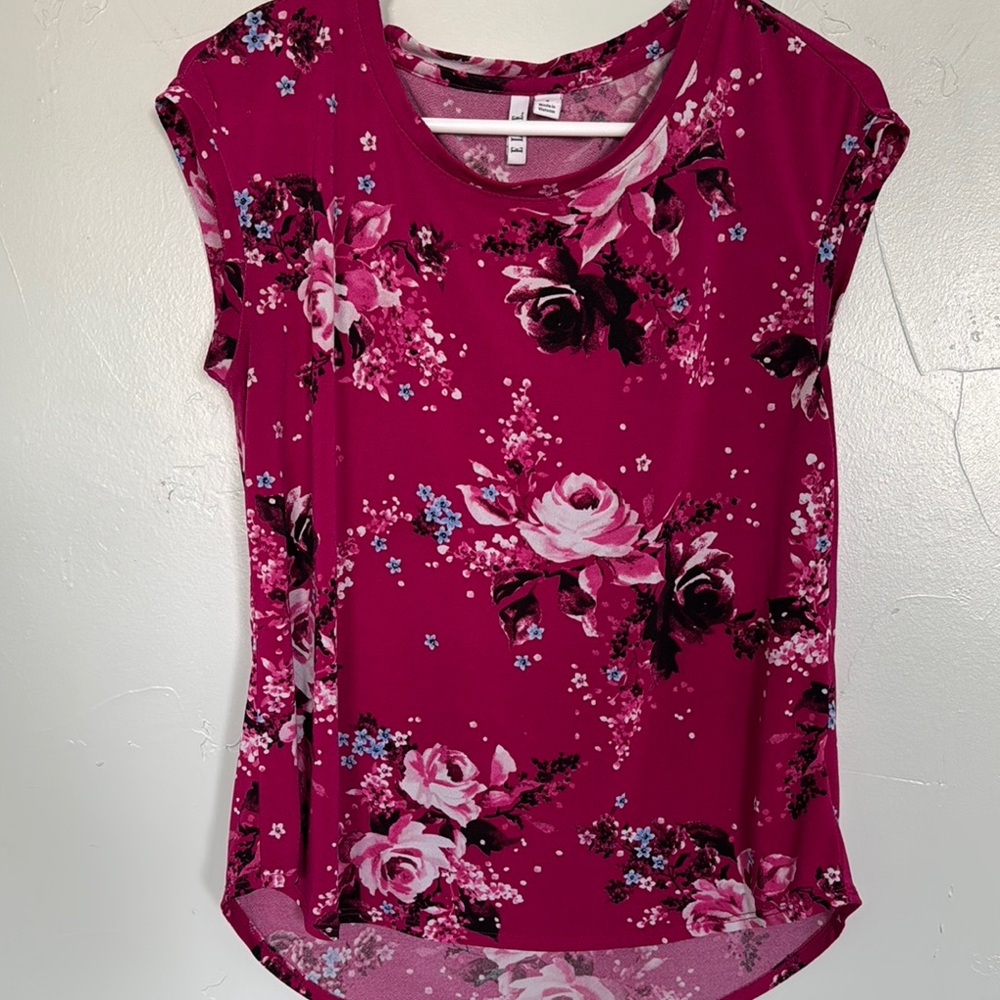 Elle Pink Graphic Relaxed Blouse